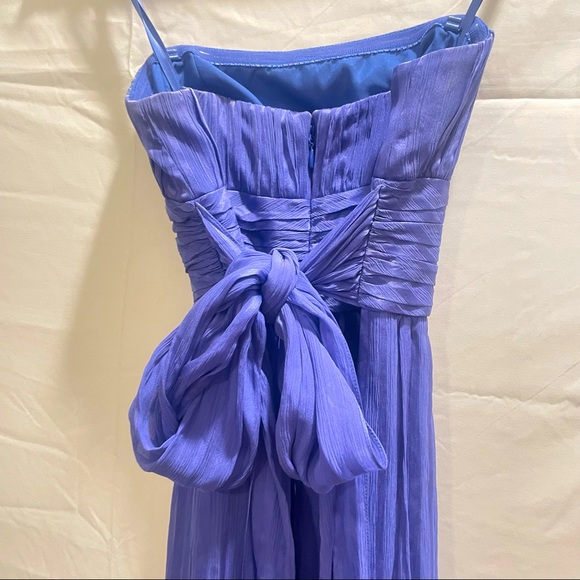 🌻2X HP🌻BCBGMAXAZRIA Violet Strapless Silk Floor Length Evening Dress, Size: 0 - Picture 9 of 14